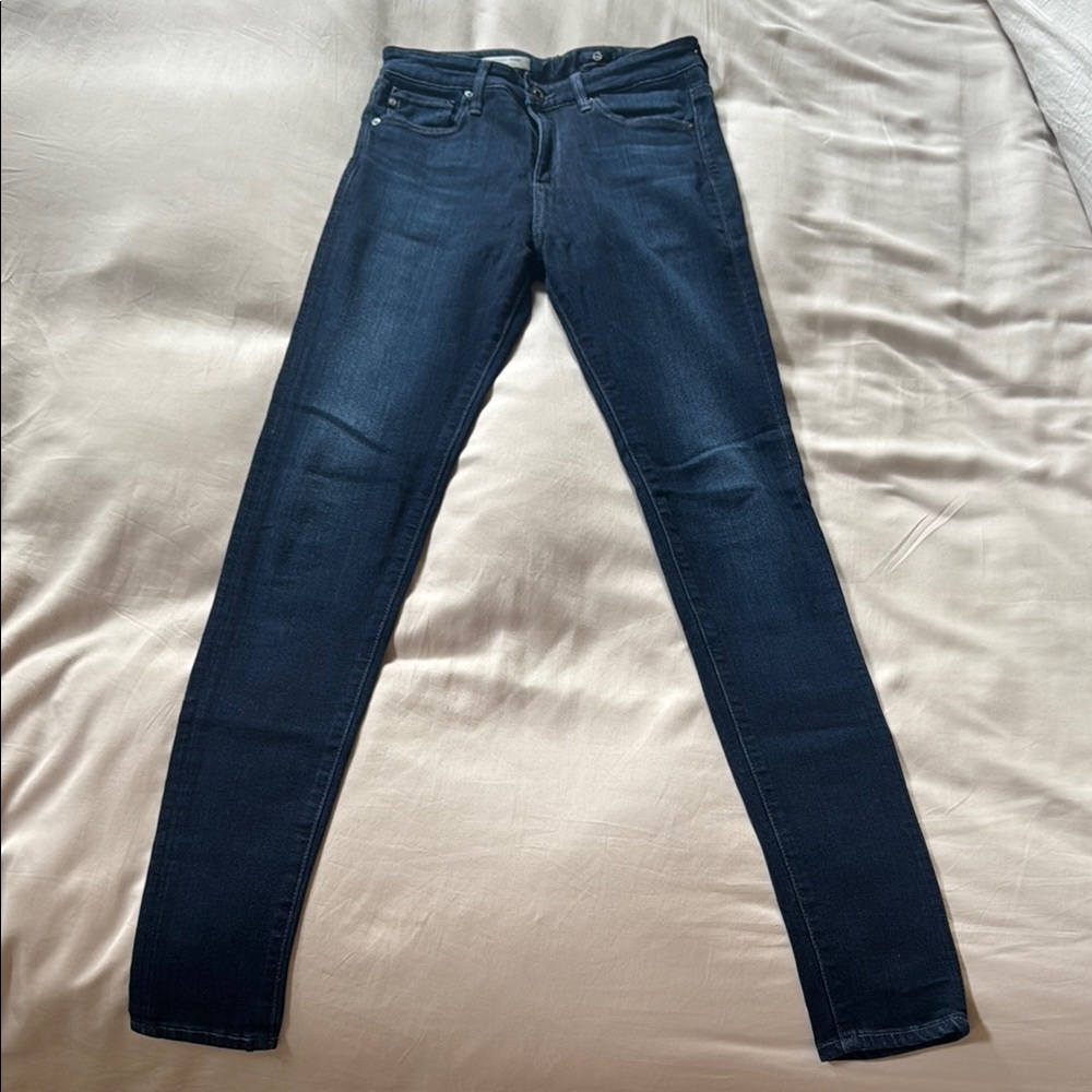 Ag Adriano Goldschmied Blue Skinny Jeans Classic Fit